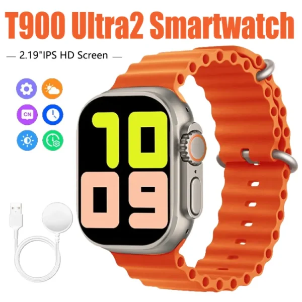 ساعت هوشمند T900 Ultra2 با صفحه نمایش OLED 2.1 اینچی و سنسورهای سلامتی پیشرفته